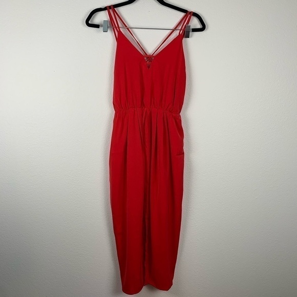 Few Moda Pricilla Strappy Red Slip Dress S NWT - Picture 3 of 9